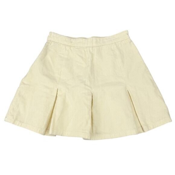 UO Bdg Ivory Corduroy Pleated High Waisted Mini Skirt Women's Size XS - Picture 7 of 7